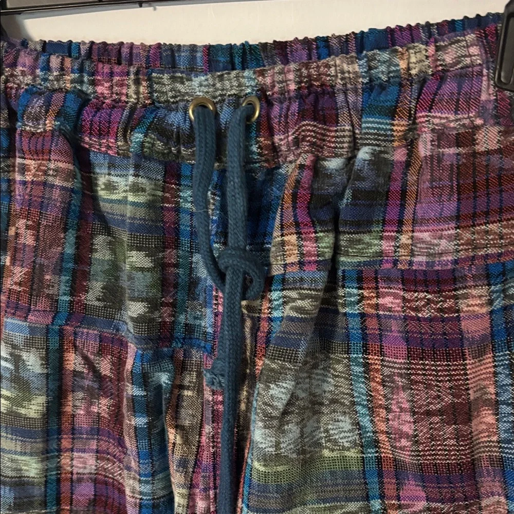 Ixchel Hippie Multicolor 100% cotton with fleece lining Men's Pants Sz M - Picture 5 of 8